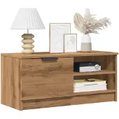 vidaXL Armoire TV Artisan-Chêne 80x35x36,5 cm Matériau dérivé du bois