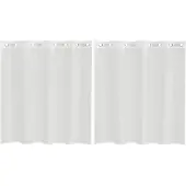 vidaXL Voile Rideaux avec œillets 2 pcs. Blanc