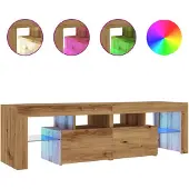 vidaXL Armoire TV avec LED Chêne Artisan 140x36,5x40 cm Bois composite