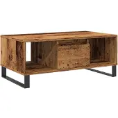 vidaXL Table basse imitation vieux bois 90x50x36,5 cm Bois composite