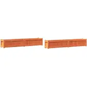 vidaXL Jardinières 2 pcs cire marron bois de pin massif