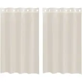 vidaXL Voile Rideaux avec oeillets 2 pcs. Crème 140x175 cm