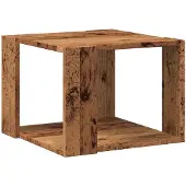 vidaXL Table basse imitation vieux bois 40x40x30 cm Bois composite