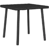 vidaXL Table basse de jardin rectangulaire noir 40x40x37 cm rotin