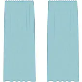 vidaXL Voile Rideaux avec passants 2 pcs. Turquoise 140x245 cm
