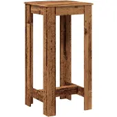 vidaXL Table de bar imitation vieux bois 51x50x103,5 cm Bois composite