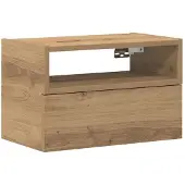 vidaXL Table de chevet murale chêne artisanal 45x26x28,5 cm