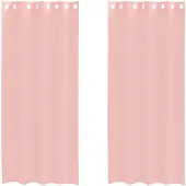 vidaXL Voile Rideaux avec oeillets 2 pcs. Rose 140x245 cm