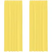 vidaXL Voile Rideaux avec passants 2 pcs. Jaune 140x260 cm