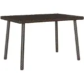 vidaXL Table basse de jardin rectangulaire marron 60x40x37 cm Poly rotin