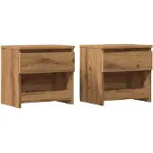 vidaXL Tables de chevet 2 pcs chêne artisanal 40x30x39 cm
