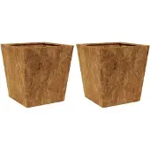 vidaXL Jardinières 2 pcs 40x40x40 cm acier résistant aux intempéries