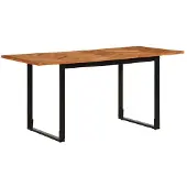 vidaXL Table de salle à manger 160x80x75 cm en bois massif d'acacia