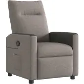 vidaXL Fauteuil relax Taupe Tissu