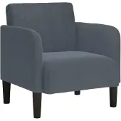 vidaXL Fauteuil avec accoudoirs gris foncé 54 cm velours