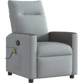 vidaXL Fauteuil de massage gris clair Tissu