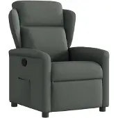vidaXL Fauteuil relax gris foncé Tissu