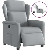 vidaXL Fauteuil relax électrique gris clair Tissu