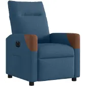 vidaXL Fauteuil relax électrique bleu tissu