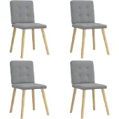vidaXL Chaises de salle à manger 4 pcs. Tissu gris clair