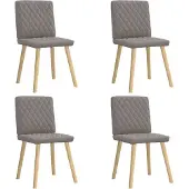 vidaXL Chaises de salle à manger 4 pcs. Tissu taupe
