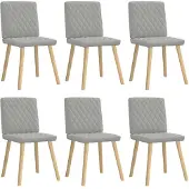 vidaXL Chaises de salle à manger 6 pcs. Tissu gris nuage