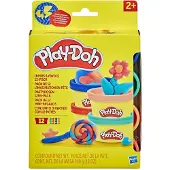 Play-Doh Pack de 12 L'imagination en fête, autocollants et pots de pâte à modeler de 28 g, petits cadeaux, loisirs créatifs pour enf