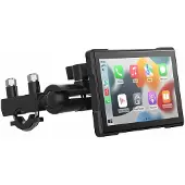 Lescars Écran tactile 5'' pour moto compatible CarPlay & Android Auto