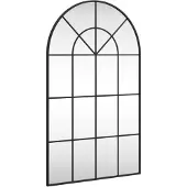 vidaXL Miroir mural noir 60x100 cm arche fer