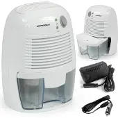 Berdsen Déshumidificateur - absorbeur d'humidité avec alimentation électrique BR-68W blanc