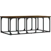 vidaXL Table basse chêne fumé 100x50x35,5 cm Bois composite