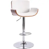 vidaXL Tabouret de bar blanc similicuir