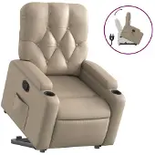 vidaXL Fauteuil relax avec releveur Cappuccino-Brun Similicuir