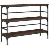 vidaXL Table console chêne marron 100x32x75 cm bois d'ingénierie