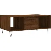 vidaXL Table basse marron imitation chêne 90x50x36,5 cm Bois composite