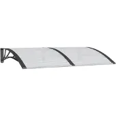 vidaXL Auvent de porte Noir 150x100 cm Polycarbonate