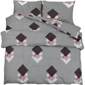 vidaXL Ensemble de literie Gris 225x220 cm coton