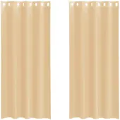 vidaXL Voile Rideaux avec œillets 2 pcs. couleur sable