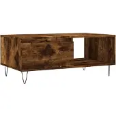 vidaXL Table basse chêne fumé 90x50x36,5 cm Bois composite