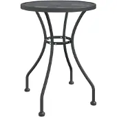 vidaXL Table de jardin Ø60x72 cm Métal déployé Anthracite