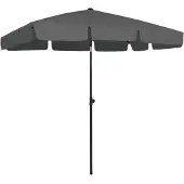 vidaXL Parasol de plage anthracite 200x125 cm