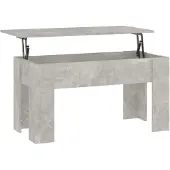 vidaXL Table basse gris béton 101x49x52 cm Bois composite