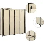 vidaXL Armoire à vêtements avec 4 compartiments Crème 175 x 45 x 170 cm