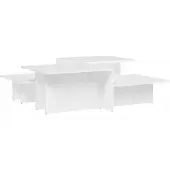 vidaXL Tables basses 2 pcs. Blanc Bois composite
