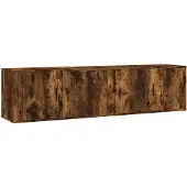vidaXL Armoires murales TV 2 pcs. Chêne fumé 80x34,5x40 cm