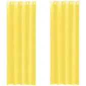 vidaXL Voile Rideaux avec oeillets 2 pcs. Jaune