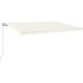 vidaXL Store manuel rétractable avec LED 500x300 cm Crème
