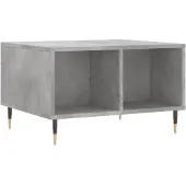 vidaXL Table basse gris béton 60x50x36,5 cm Bois composite