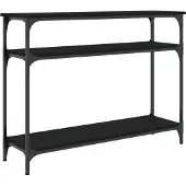 vidaXL Table console noir 100x29x75 cm bois d'ingénierie