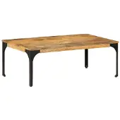 vidaXL Table basse 100x55x35 cm en bois massif de manguier